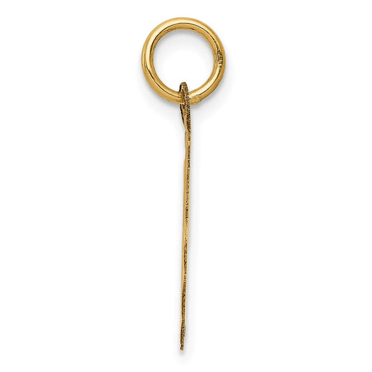 14K Gold 5th Anniversary Engravable Disc Charm, 16mm