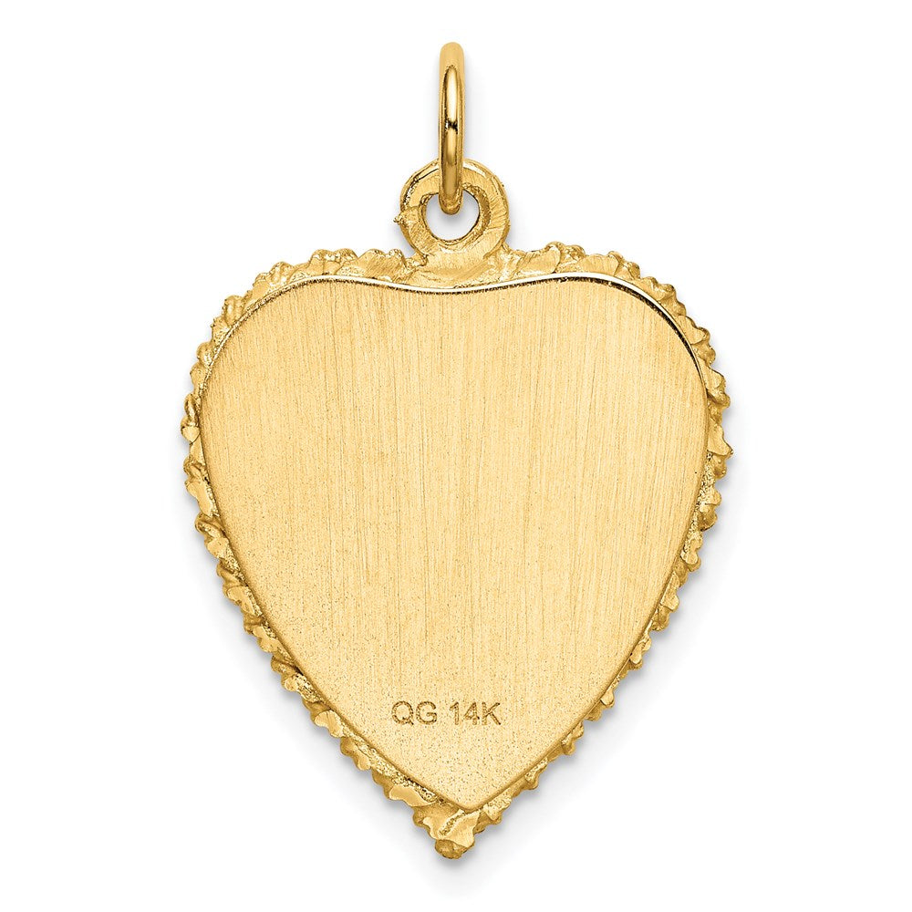 50th ANNIVERSARY Engravable Rope-Edge Heart Charm - WBC