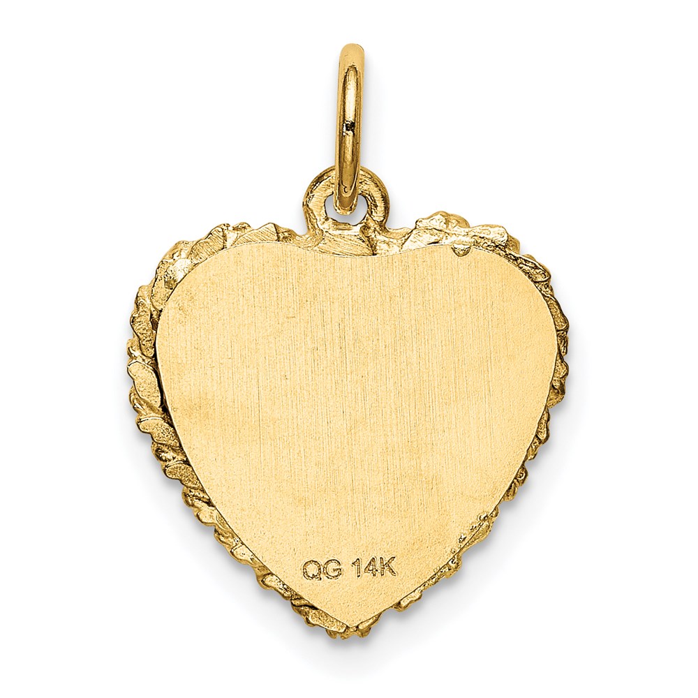 SWEET 16 Engravable Heart Charm - WBC