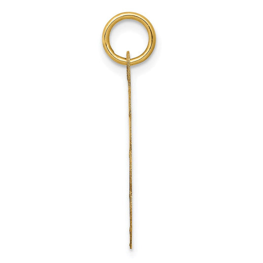 14K Gold Fete Happy Birthday with Cake Engravable Disc Charm, 19mm