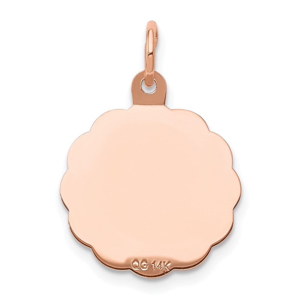 BAPTISM with Cross Round Disc Charm - WBC