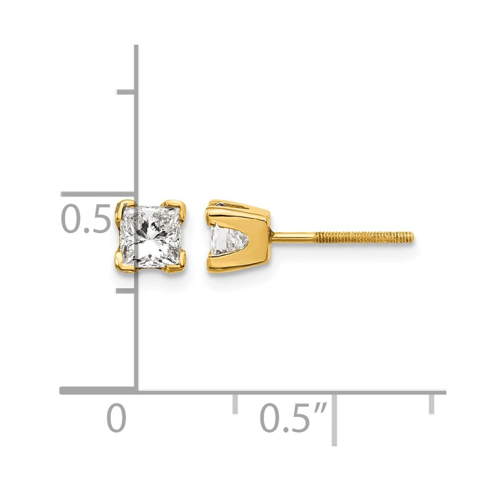 AAA Quality Complete Princess-cut Diamond Earrings - WBC