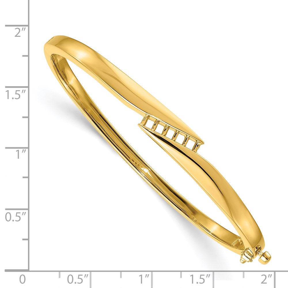 Holds 1/3 carat 5- Round Stones Hinged Oval Bangle Bracelet Mounting - WBC