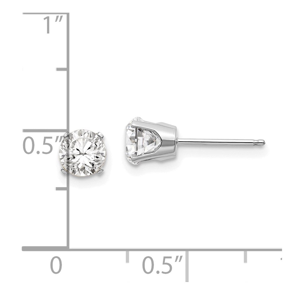 Round April/ Topaz Stud Earrings - WBC