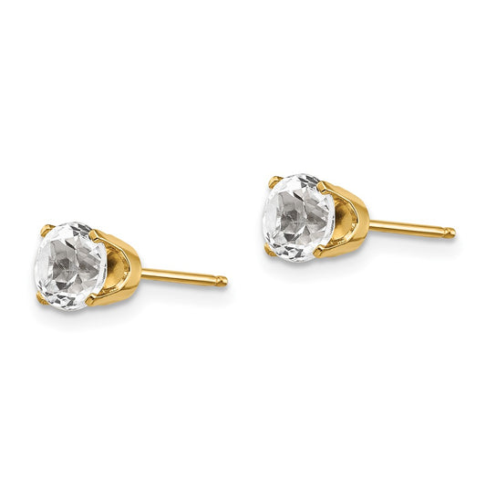 Round Topaz Earrings - April - WBC