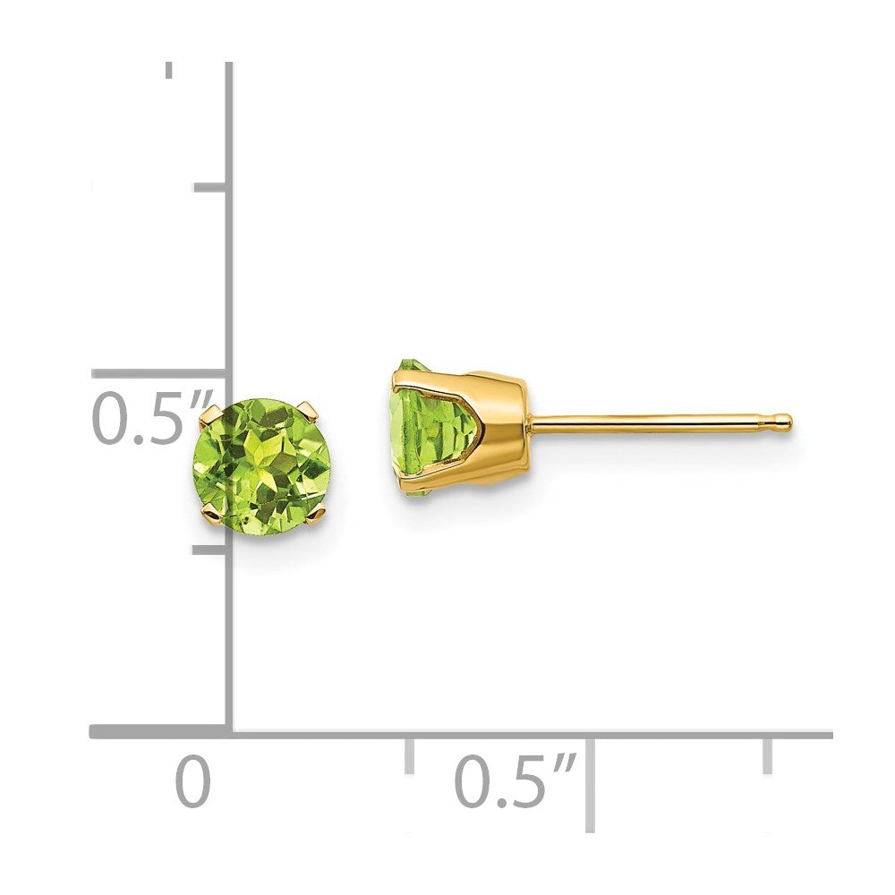 Round Peridot Earrings - August - WBC