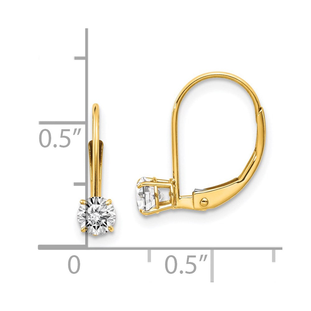 Round April/ Topaz Leverback Earrings - WBC