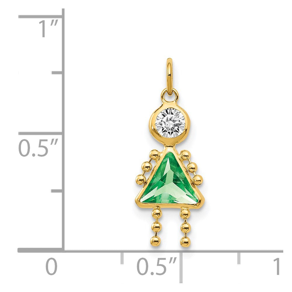 August Girl Synthetic Birthstone Charm - WBC
