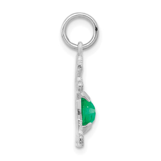 Girl Charm 6x4 Oval Genuine Emerald-May - WBC
