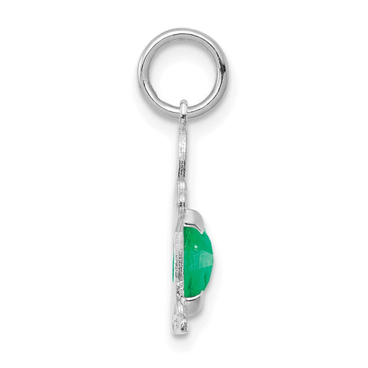 Boy Charm 6x4 Oval Genuine Emerald-May - WBC