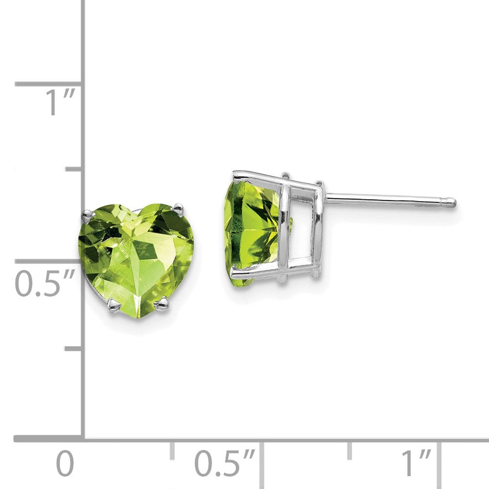 Heart Peridot Post Earrings - WBC