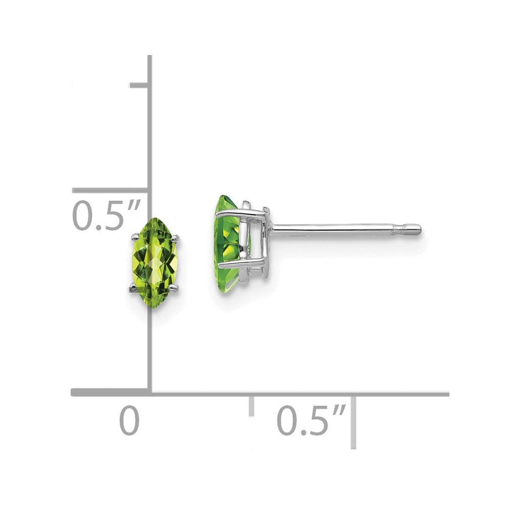 Marquise Peridot Post Earrings - WBC