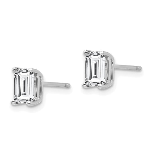 Octagon Radiant-Cut Cubic Zirconia Post Earrings - WBC