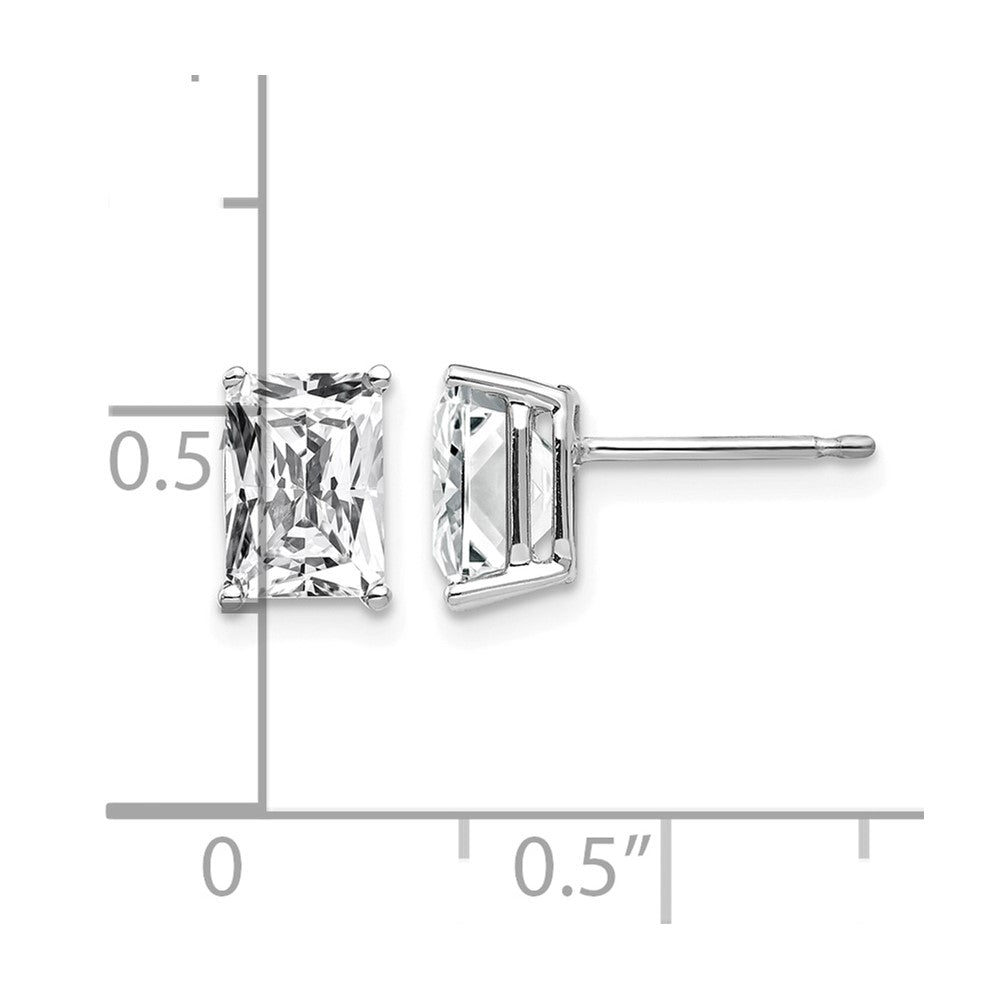 Octagon Radiant-Cut Cubic Zirconia Post Earrings - WBC