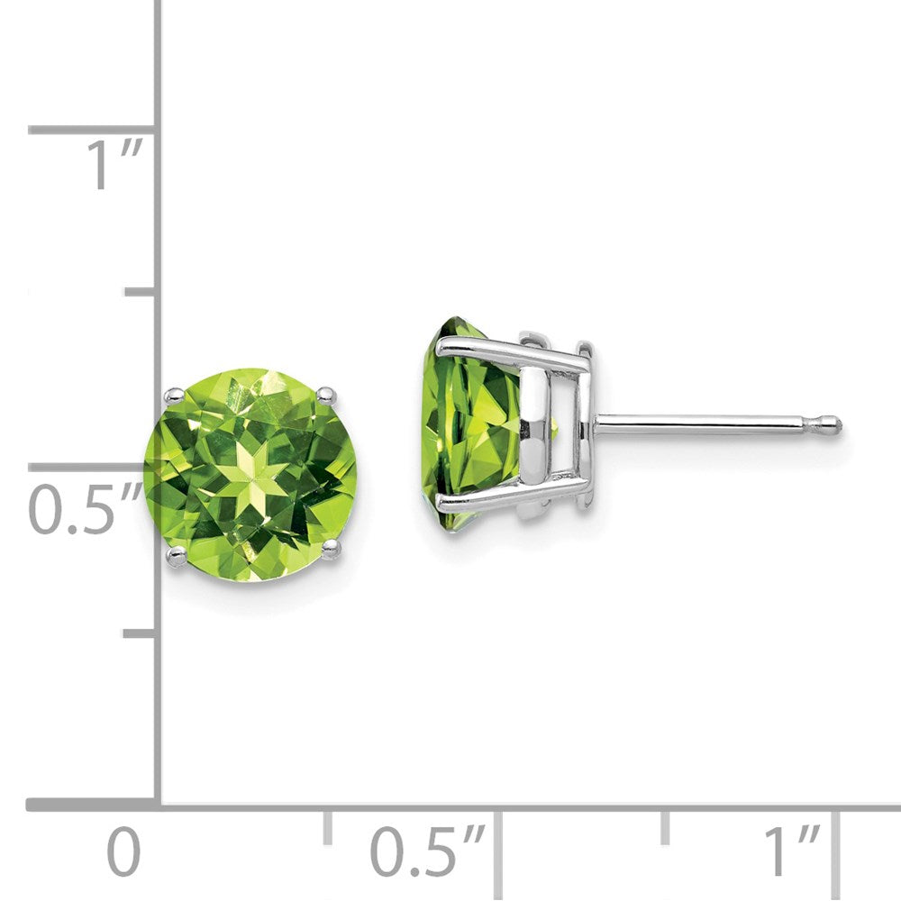 Round Peridot Post Earrings - WBC