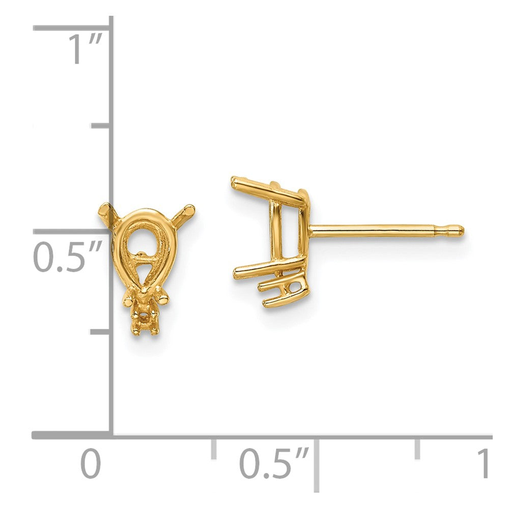 Pear and Diamond Post Earring Mountings - WBC