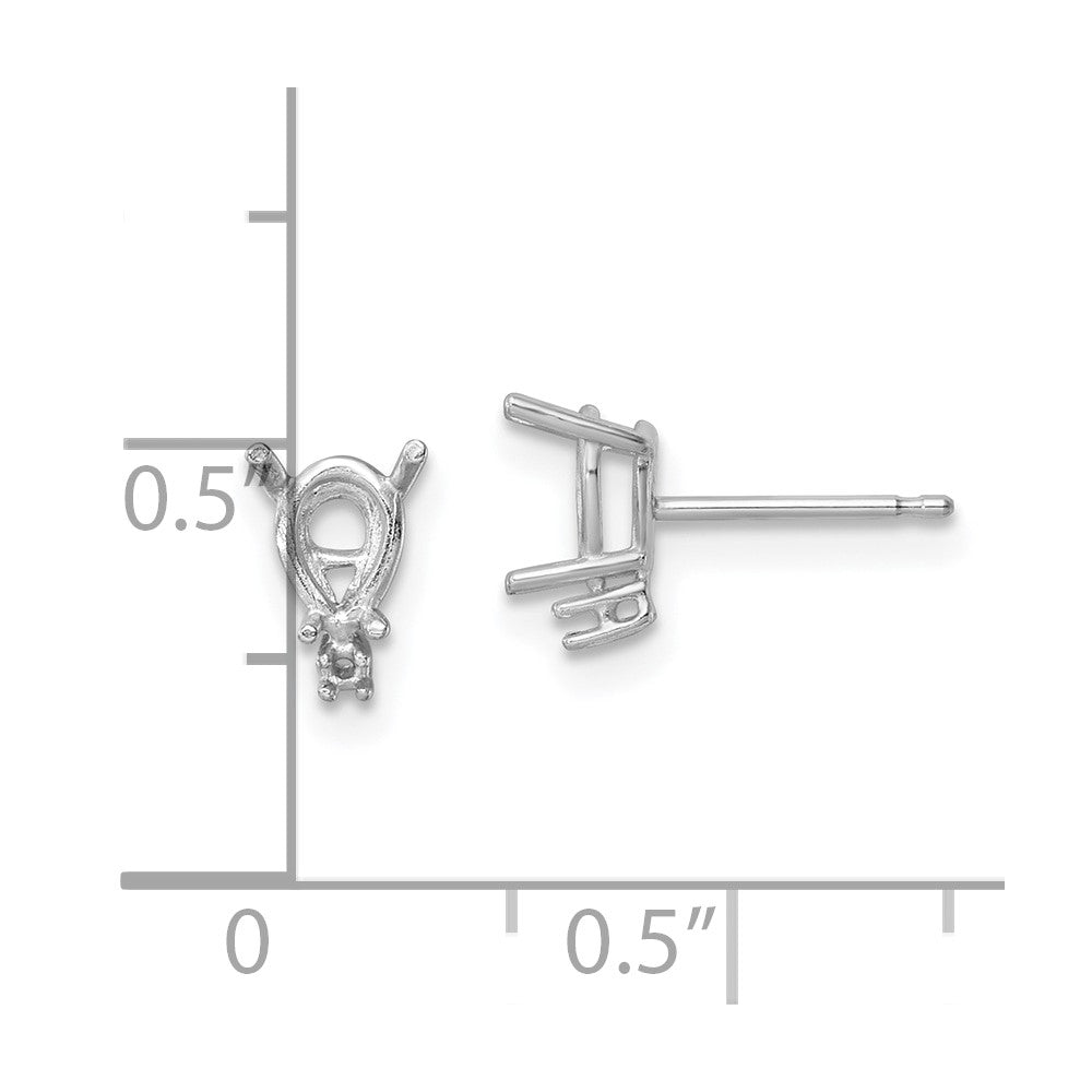 Pear and Quality Diamond Post Earring Mountings - WBC
