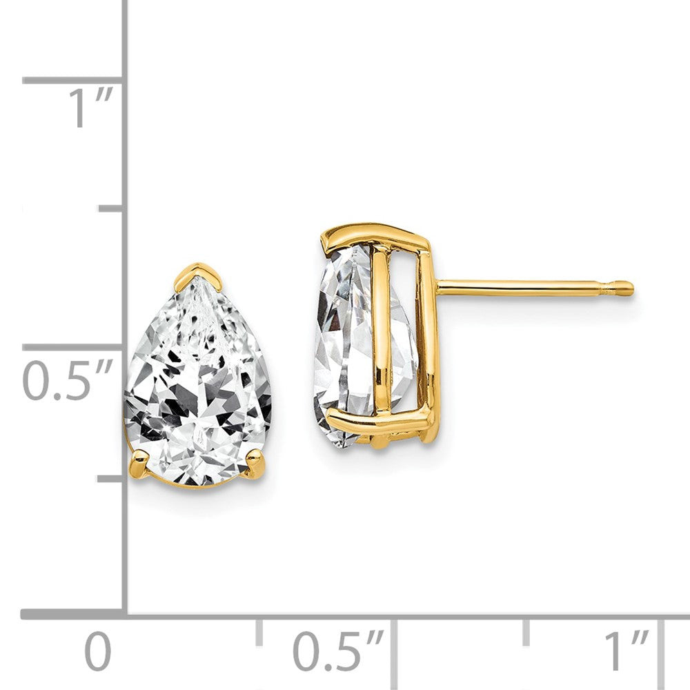 Pear Cubic Zirconia Post Earrings - WBC