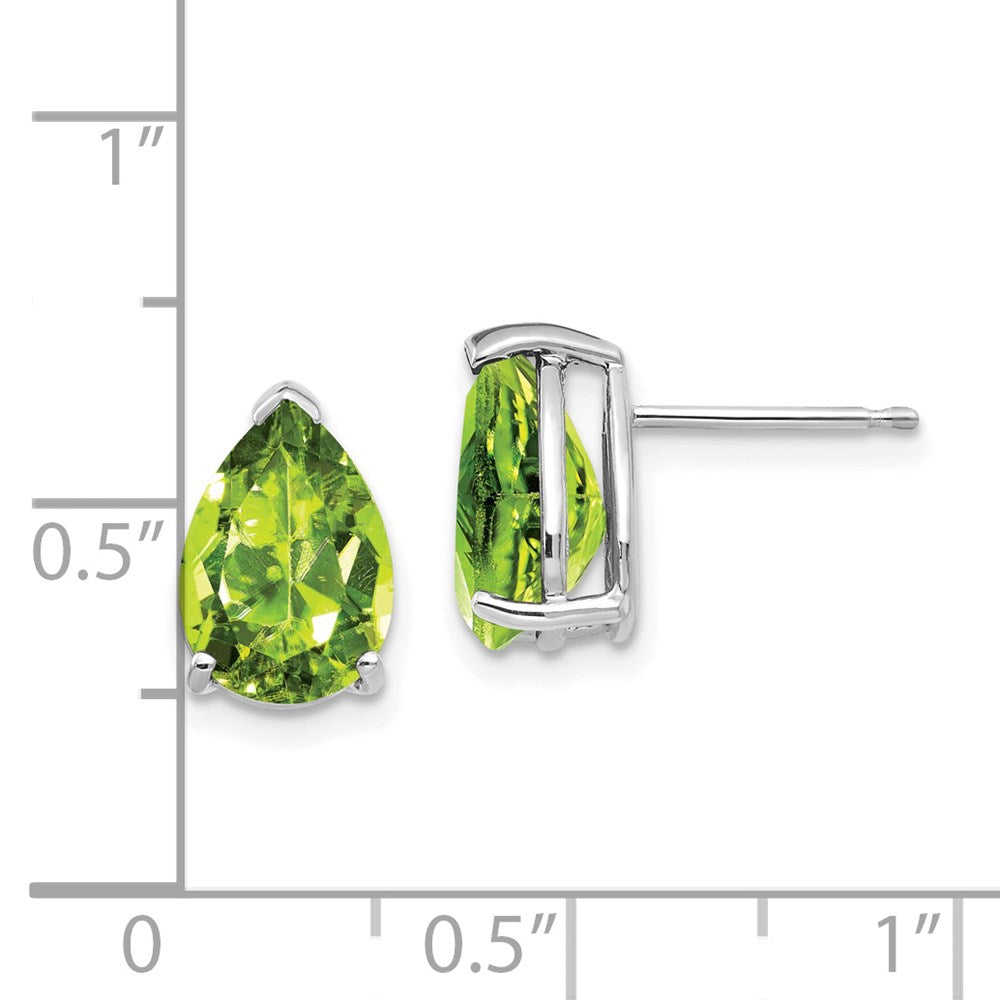 Pear Peridot Post Earrings - WBC
