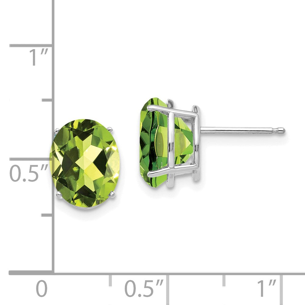 Oval Peridot Post Earrings - WBC