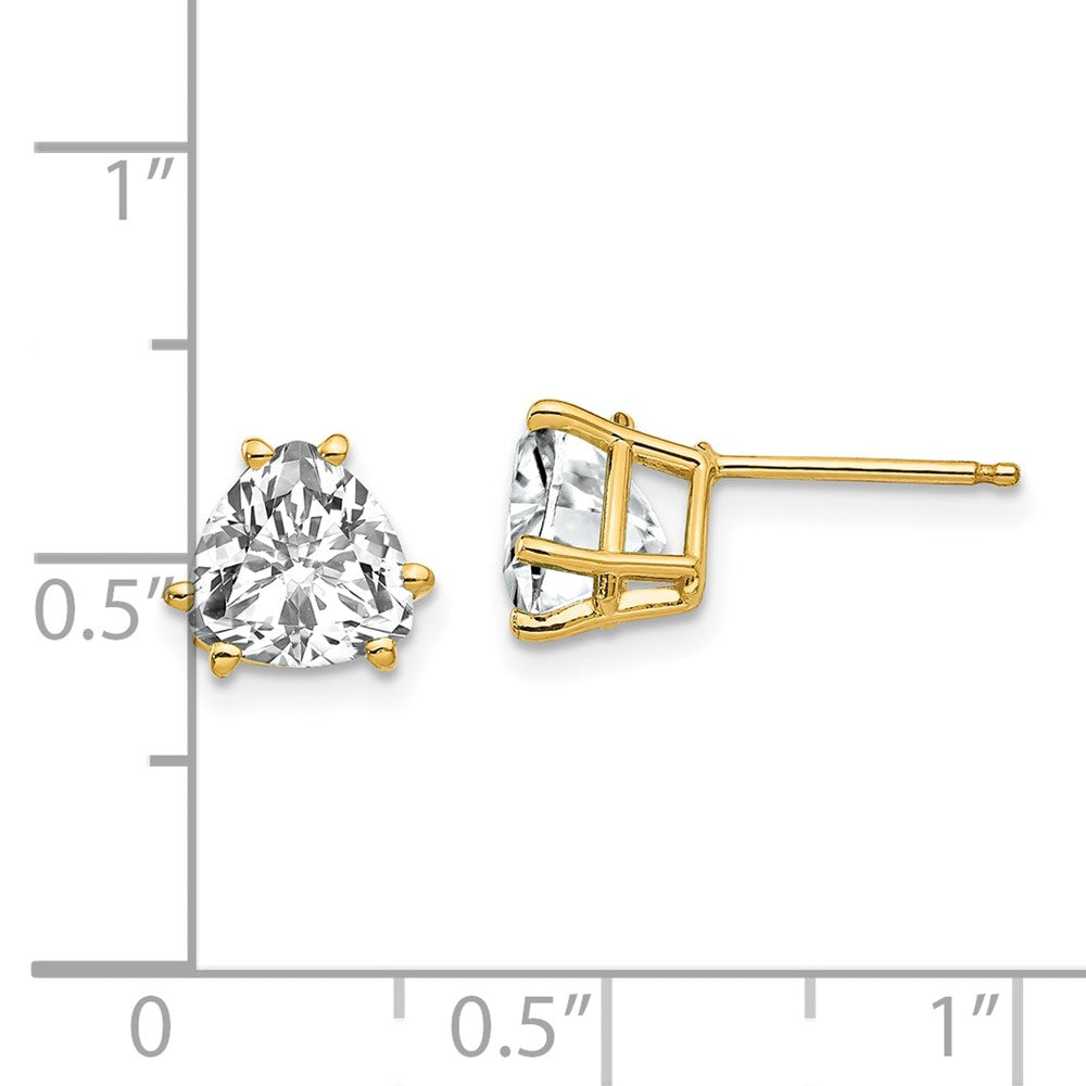 Trillion Cubic Zirconia Post Earrings - WBC
