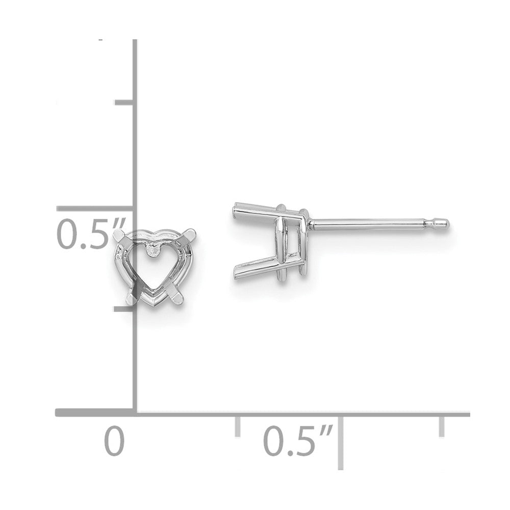 Heart Post Earring Mountings - WBC