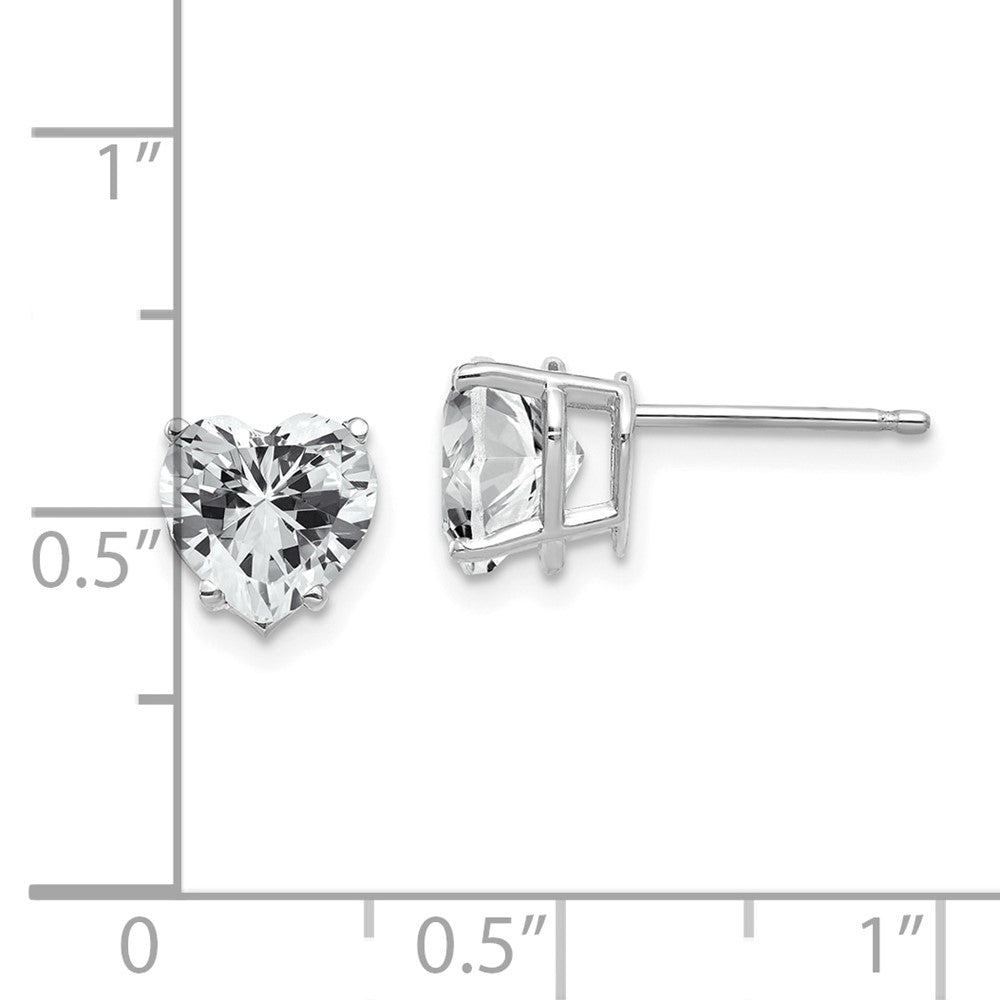 Heart Cubic Zirconia Stud Earrings - WBC