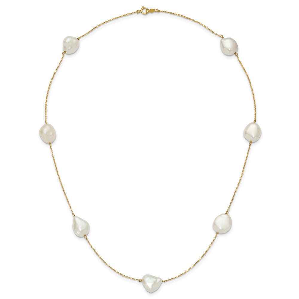 10- Keshi Freshwater Cultured Pearl 7-Station Necklace - WBC