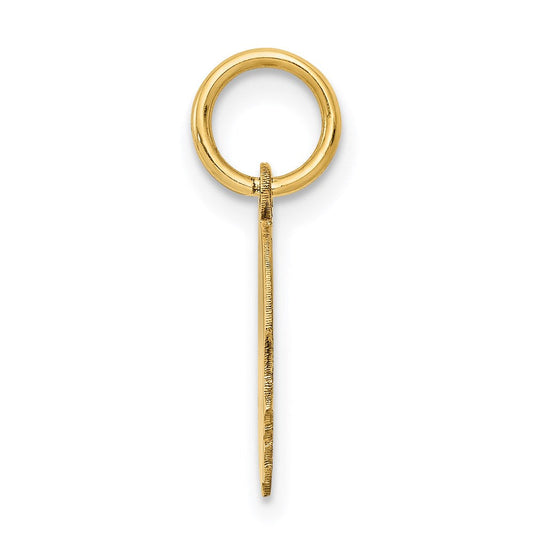 14K Gold Engravable Boy Head Charm, 9mm