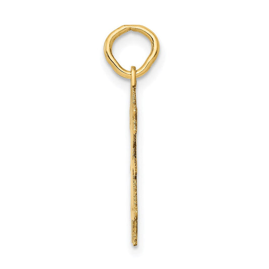 14K Gold Engravable Girl Charm, 9mm