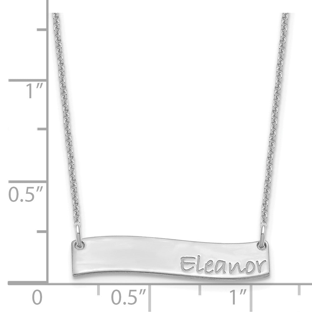 Small BRADLEY HAND Curved Bar Necklace - WBC
