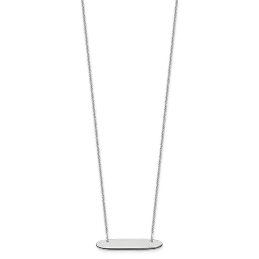 Small Oblong Blank Bar Necklace - WBC