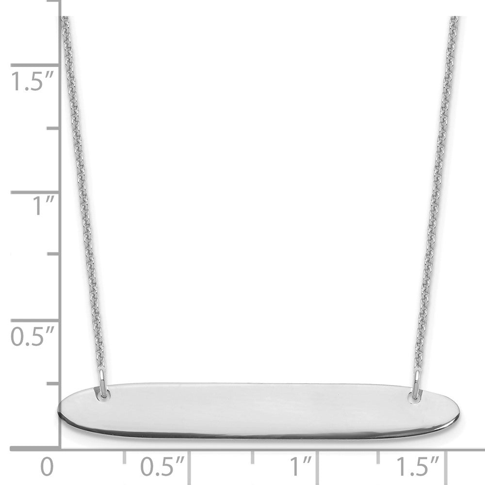 Medium Oblong Blank Bar Necklace - WBC