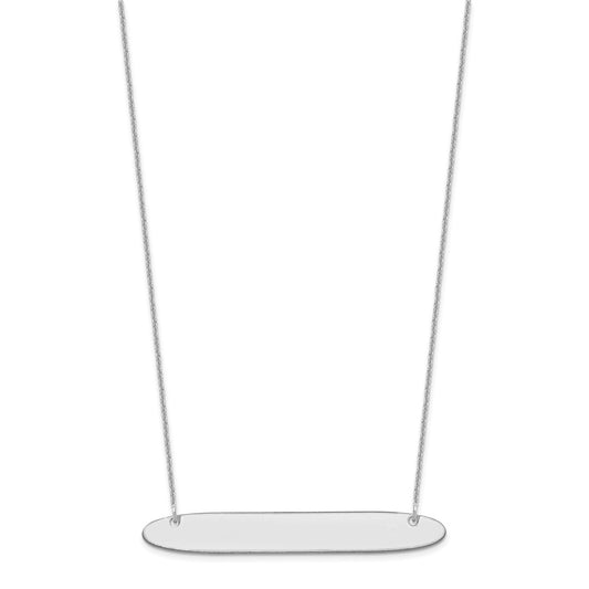 Large Oblong Blank Bar Necklace - WBC
