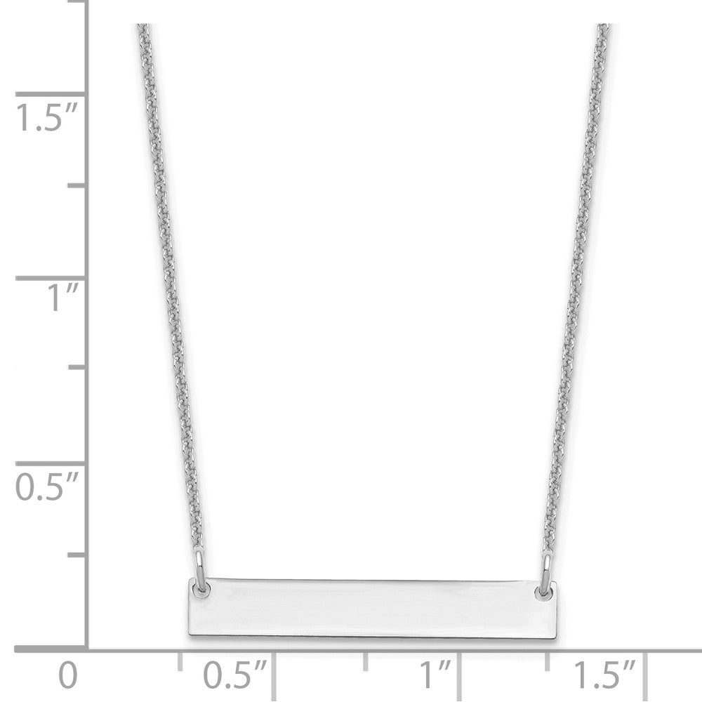 Small Polished Blank Bar Necklace - WBC