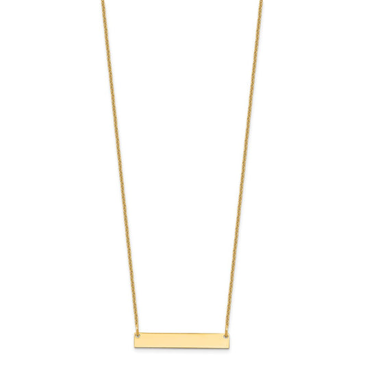 Small Polished Blank Bar Necklace - WBC