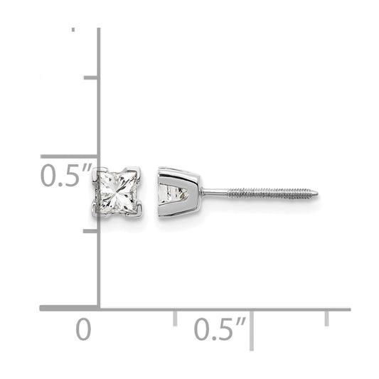 AA Quality Complete Princess Cut Diamond Earrings - WBC