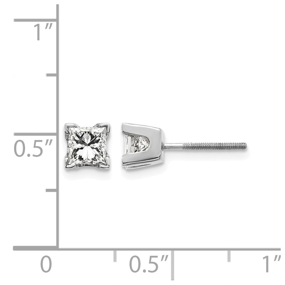 VS Quality Complete Princess Cut Diamond Earrings - WBC