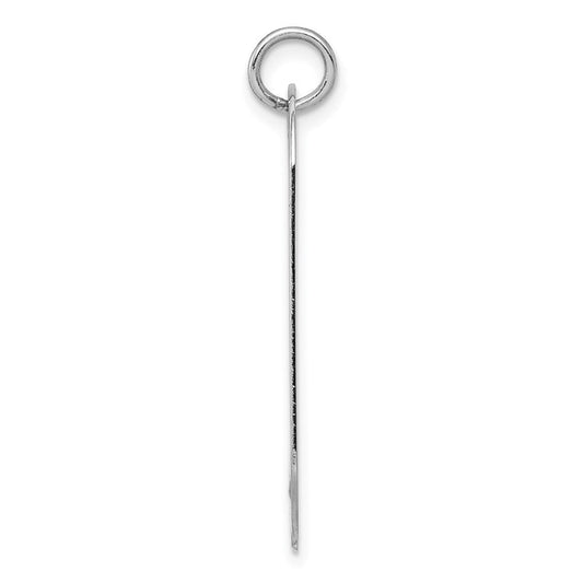 14K White Gold Sergeant Engravable Dog Tag with Notch Disc, 16mm