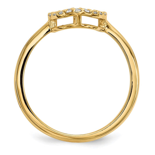 1/15 carat Diamond Open Circle Ring - WBC