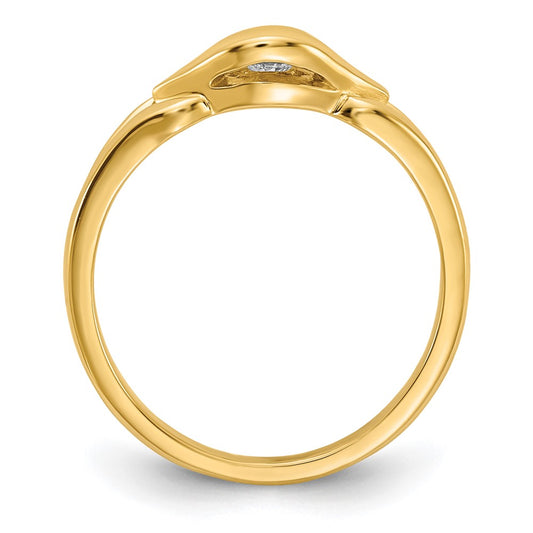 Polished 1/8 carat AA Diamond Ring - WBC