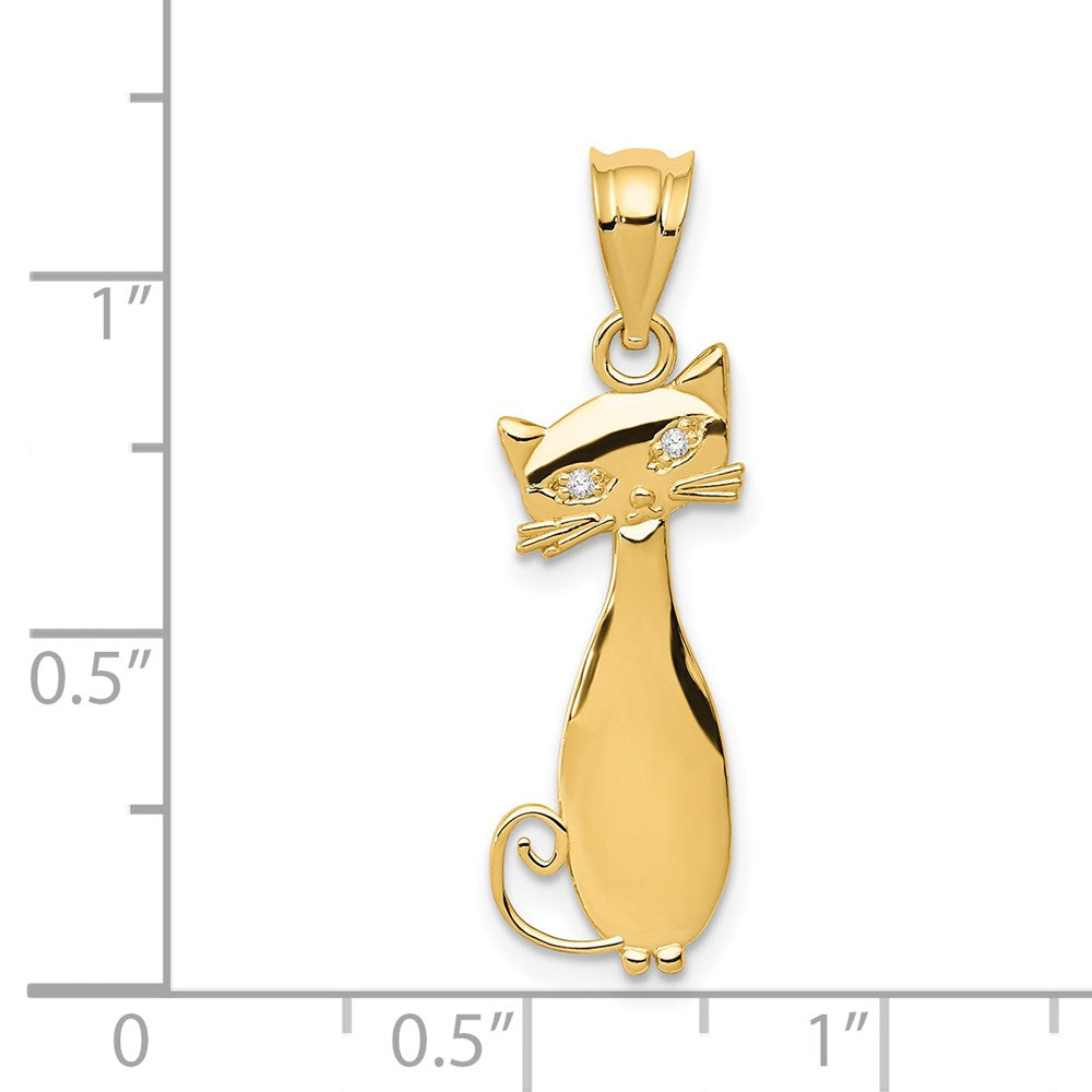 Diamond Cat Pendant - WBC