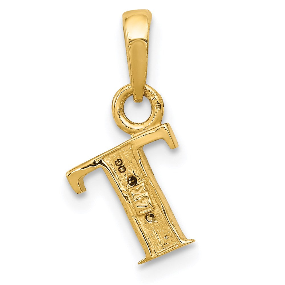 with Rhodium Diamond Letter T Initial Pendant - WBC