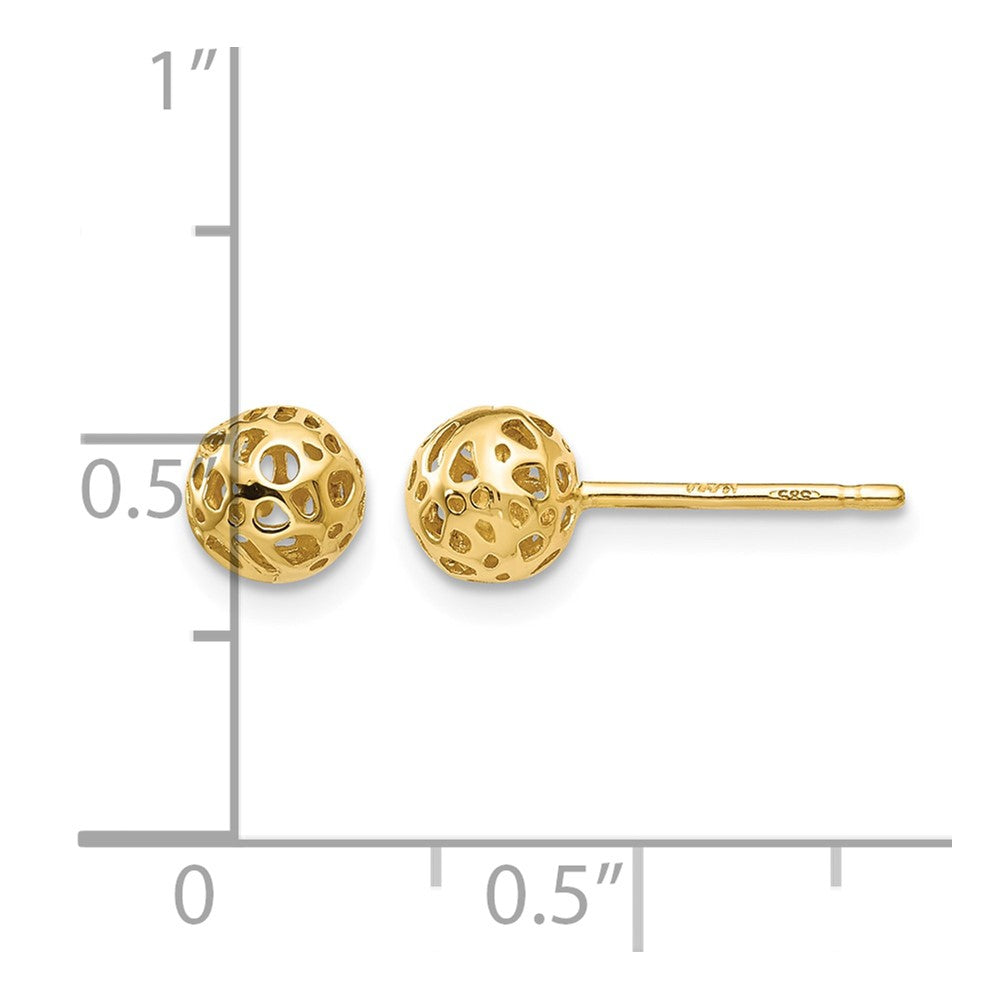Fancy Pierced Ball Post Earrings - WBC