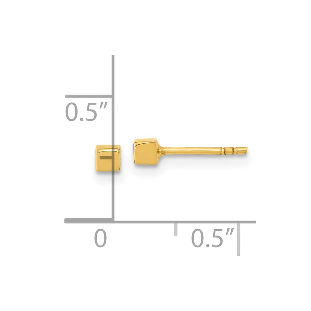 Polished Cube Post Earrings - WBC