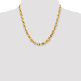 14K 7mm  D/C Rope with Fancy Lobster Clasp Chain-WBC-050-20