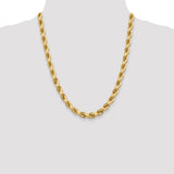 14K 8mm  D/C Rope with Fancy Lobster Clasp Chain-WBC-060-22