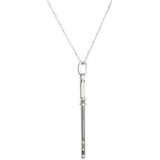 Diamond Heart Key Necklace or Pendant-67745:101:P-ST-WBC