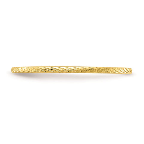 10K Gold 1.2mm Twisted Wire Pattern Stackable Band-1STK22-120Y-4-WBC