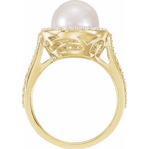 Halo-Style Pearl Ring-67407:112:P-ST-WBC